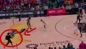 活久见！ NBA总决赛 球迷跑进场内与文班亚马 合影